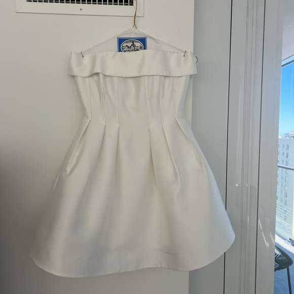 Rebecca Vallance Ivory Strapless Dress size 4 US WORN ONCE - Picture 4 of 6